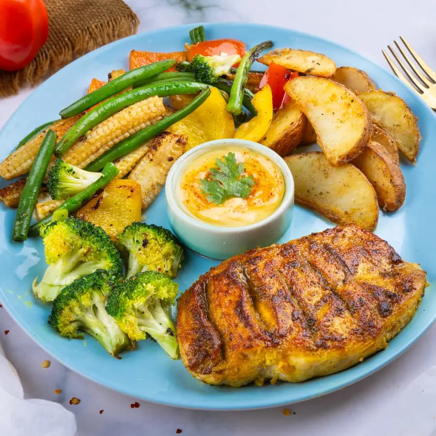 Chicken with Hummus