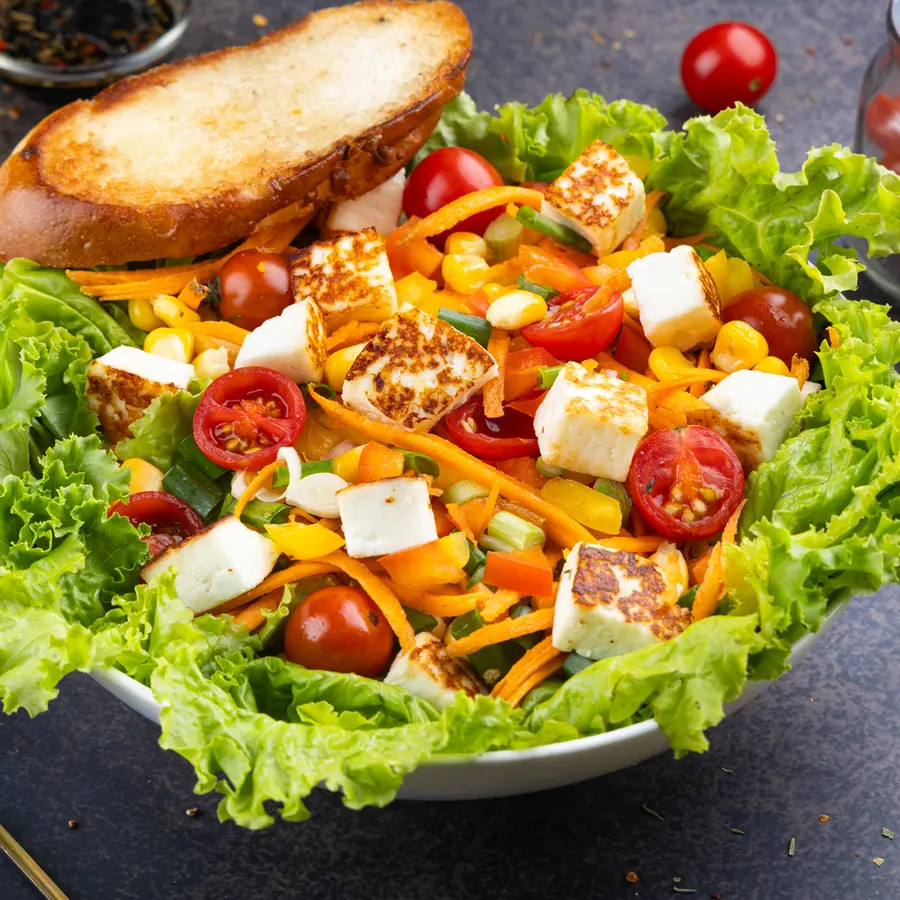Grilled Cottage Cheese Salad