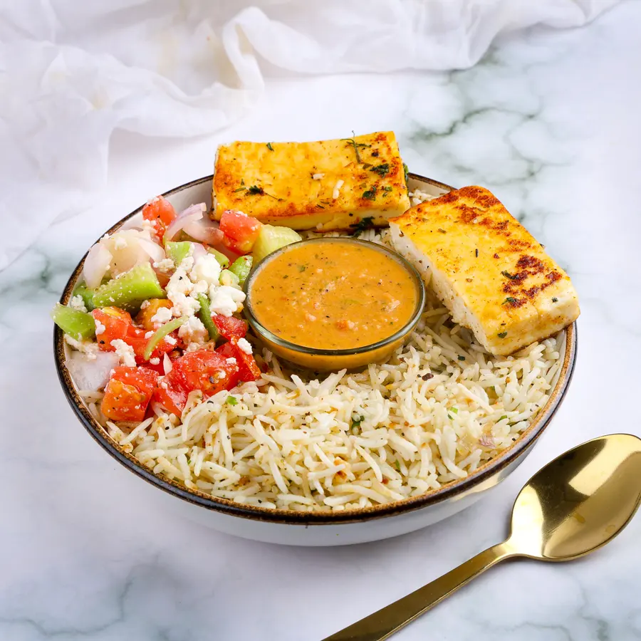 Paneer with Herb Rice
