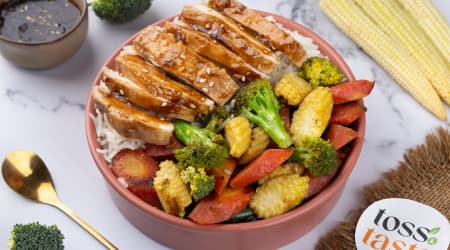 Grilled chicken with vegetables